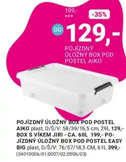 Möbelix Aiko pojízdný úložný box pod postel nabídka