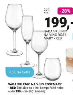 Möbelix Sada sklenic na víno rosemary - red nabídka