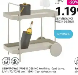 Möbelix Desino servírovací vozík nabídka