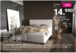 Möbelix Čalouněná postel ferama nabídka