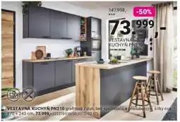 Möbelix Vestavná kuchyň pn210 grafitová / dub nabídka