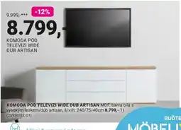 Möbelix Möbelly komoda pod televizi wide dub artisan nabídka