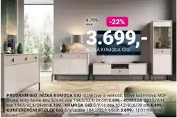 Möbelix Gio nízká komoda gio nabídka