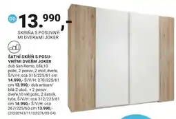 Möbelix Joker šatní skříň s posuvnými dveřmi nabídka