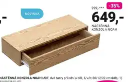 Möbelix Noah nástěnná konzola nabídka