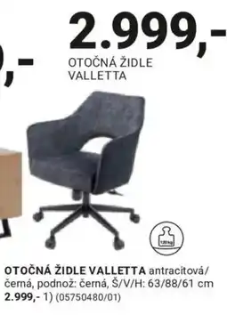Möbelix Valletta otočná židle nabídka