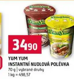 Terno Yum Yum INSTANTNÍ NUDLOVÁ POLÉVKA 70 g vybrané druhy nabídka
