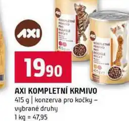 Terno AXI KOMPLETNÍ KRMIVO 415 g konzerva pro kočky vybrané druhy nabídka