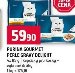 Terno PURINA GOURMET PERLE GRAVY DELIGHT 4x 85 g kapsičky pro kočky vybrané druhy nabídka