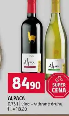 Terno ALPACA 0,75l vino vybrané druhy nabídka