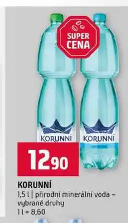 Terno KORUNNÍ 1,5l přírodní minerální voda vybrané druhy nabídka