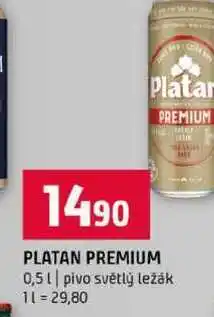Terno PLATAN PREMIUM 0,5l pivo světlý ležák nabídka
