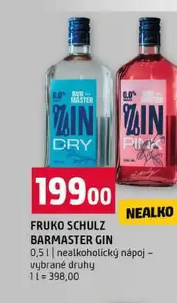 Terno FRUKO SCHULZ BARMASTER GIN 0,5l nealkoholický nápoj vybrané druhy nabídka