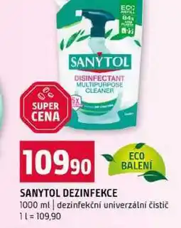 Terno SANYTOL DEZINFEKCE 1000 ml dezinfekční univerzální čistič nabídka