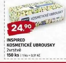 Terno INSPIRED KOSMETICKÉ UBROUSKY 2vrstvé 150 ks nabídka