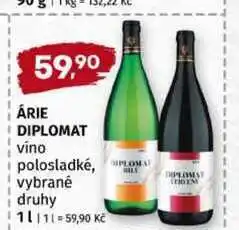 Terno ÁRIE DIPLOMAT vino polosladké, vybrané druhy nabídka