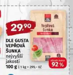 Terno DLE GUSTA VEPŘOVÁ ŠUNKA nejvyšší jakosti nabídka