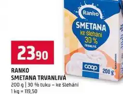 Terno RANKO SMETANA TRVANLIVÁ 30% 200 g tuku ke šlehání nabídka