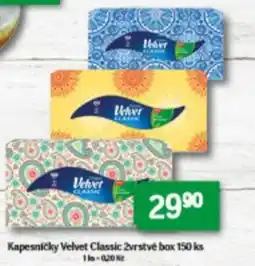 Brněnka Velvet kapesníčky classic nabídka