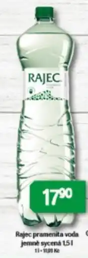 Brněnka Rajec pramenita voda jemne sycena nabídka