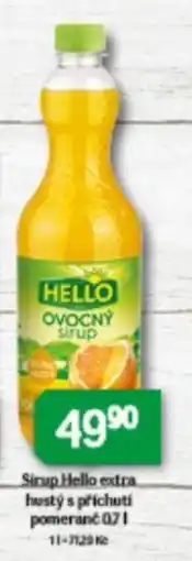 Brněnka Hello sirup ovocny nabídka