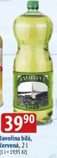 Bala Javorina bílá, červená nabídka