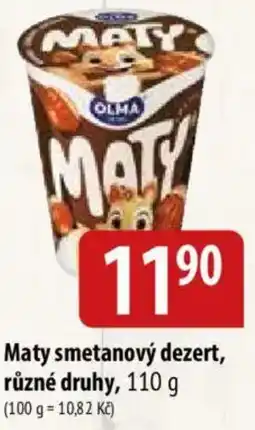 Bala Olma maty smetanový dezert nabídka
