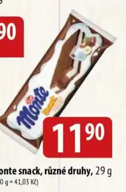 Bala Monte snack nabídka
