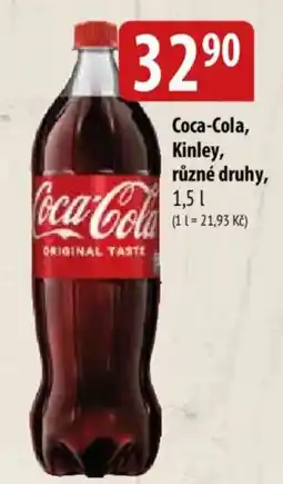 Bala Coca-Cola, Kinley, různé druhy nabídka