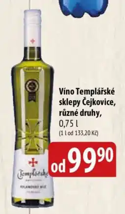 Bala Templářské Víno nabídka