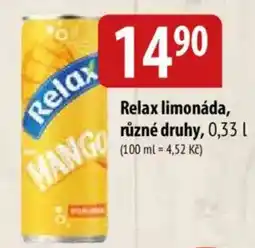 Bala Relax limonáda nabídka
