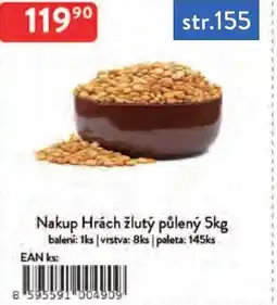 Qanto Nakup Hrách žlutý půlený nabídka