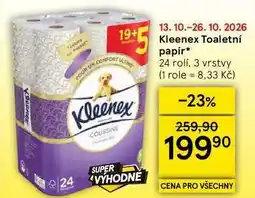 Tesco Kleenex Toaletní papír, 24 rolí. 3 vrstvy nabídka