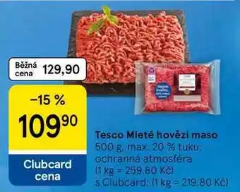Tesco Mleté hovězí maso