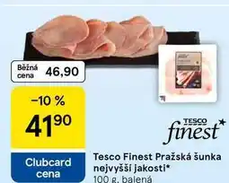 Tesco Tesco Finest Pražská šunka nejvyšší jakosti, 100 g, balená nabídka