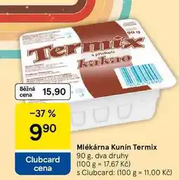 Tesco Mlékárna Kunín Termix nabídka