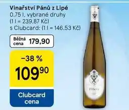 Tesco Vinařství Pánů z Lipé nabídka