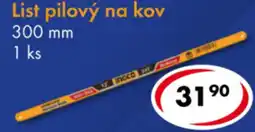 CBA Incco list pilový na kov nabídka