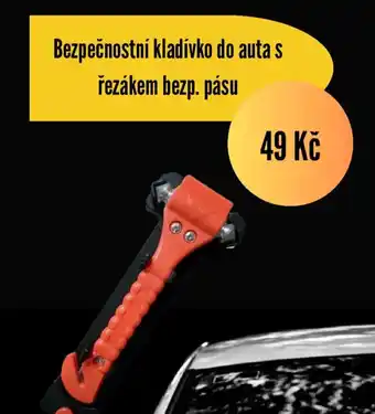 Bezpečnostní kladívko do auta s řezákem bezp. pásu