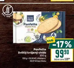 Billa Panfette Světlý krájený chléb nabídka