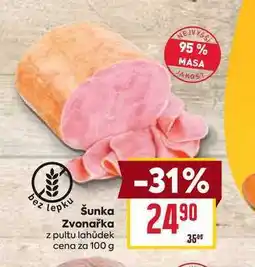 Billa Šunka Zvonařka z pultu lahůdek cena za nabídka