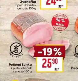 Billa Pečená šunka z pultu lahůdek cena za nabídka