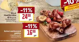 Billa Kuřecí marinované paličky z teplého pultu cena za nabídka