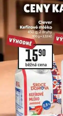 Billa Clever Kefírové mléko nabídka