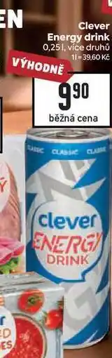 Billa Clever Energy drink nabídka