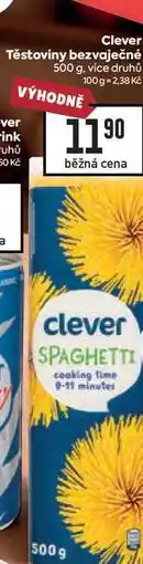 Billa Clever Těstoviny bezvaječné nabídka