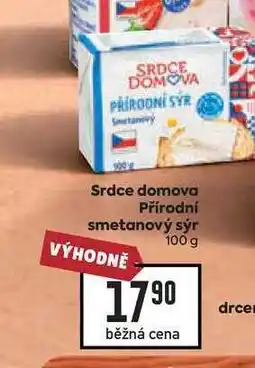 Billa Srdce domova Přírodní smetanový sýr nabídka