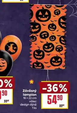Billa Závěsný lampion 16 x 22 cm válec design dýně 1 ks nabídka