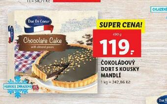 Lidl Čokoládový dort s kousky mandlí nabídka