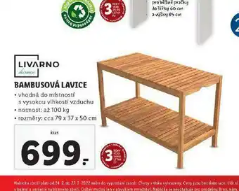 Lidl Bambusová lavice nabídka